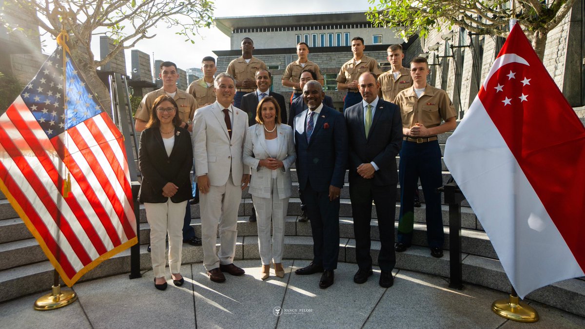 One of our delegation’s first stops in Singapore was to greet our U.S. Marine Detachment at @RedWhiteBlueDot. It was our honor to bring the gratitude of the Congress to our patriots in uniform selflessly serving our nation overseas.