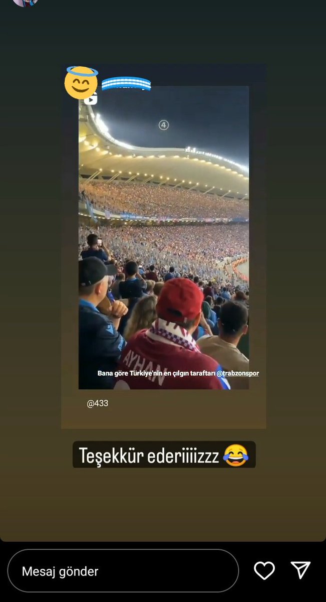 Temsilcisi misin sen o taraftarın sen niye teşekkür ediyon