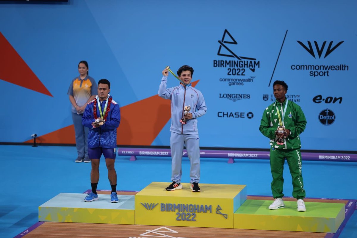 ActorKhayyum's tweet photo. Congratulations to #JeremyLalrinnunga for winning GOLD in the men's 67kg weightlifting event.

#B2022 #CWG2022 #JeremyLalrinnunga https://t.co/X79AbCw4iB
