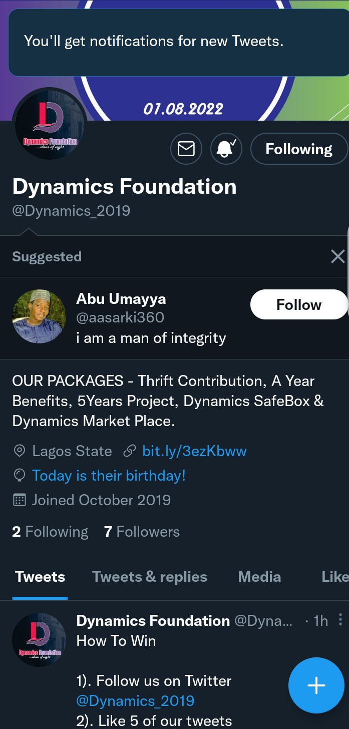 Dynamics Foundation (Dynamics_2019) / Twitter