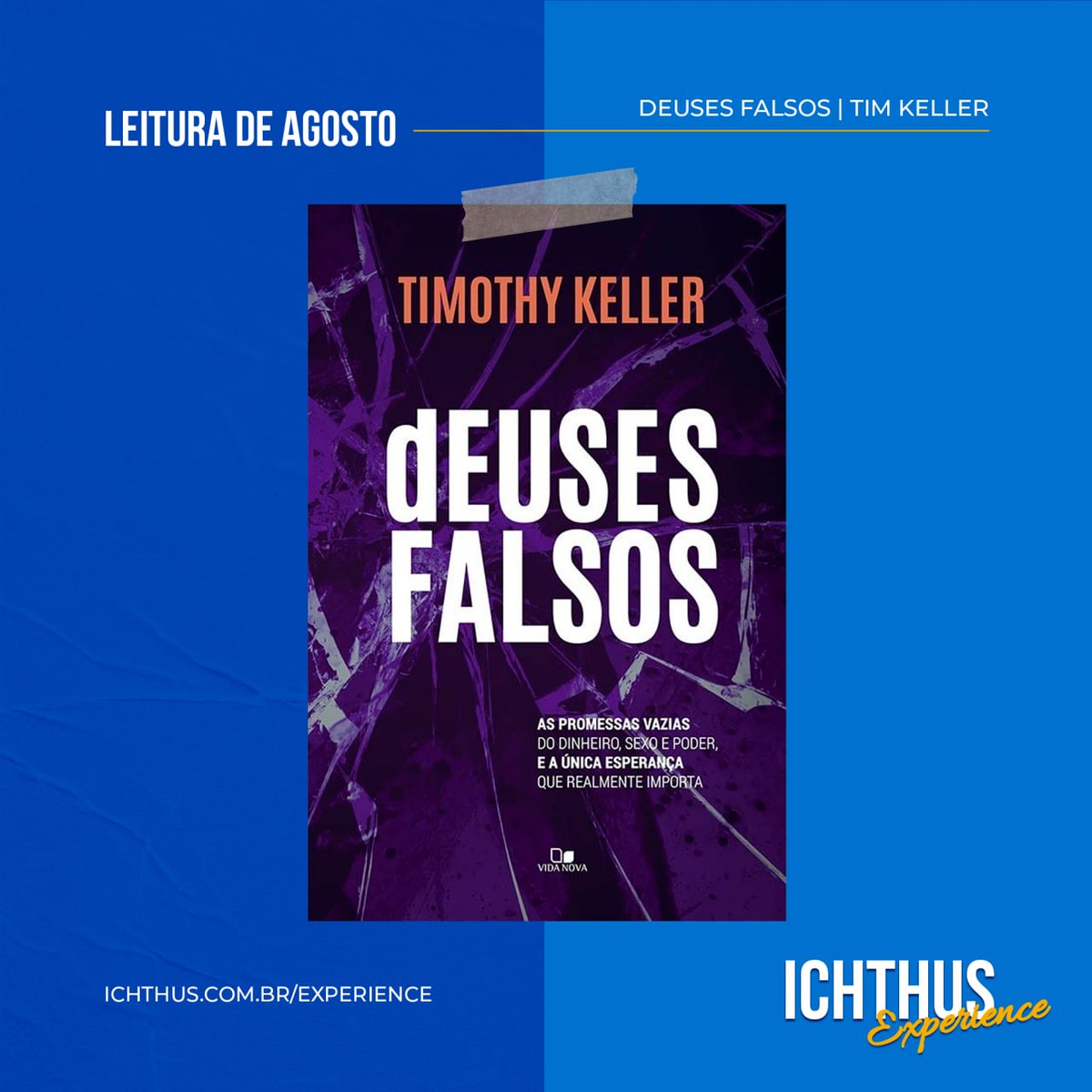 vulgoTAM's tweet photo. Hoje começamos a ler "deuses falsos", do #TimKeller na #IchthusExperience

Trata-se de um grupo de leitura coletiva (DE GRAÇA) organizada pelo @clubeichthus com chat da galera, cronograma de leitura, lives… tudo para deixar a jornada DELICIOSA.

Só vem:
https://t.co/vjkrv9jU8J https://t.co/UkjUAmhEYX