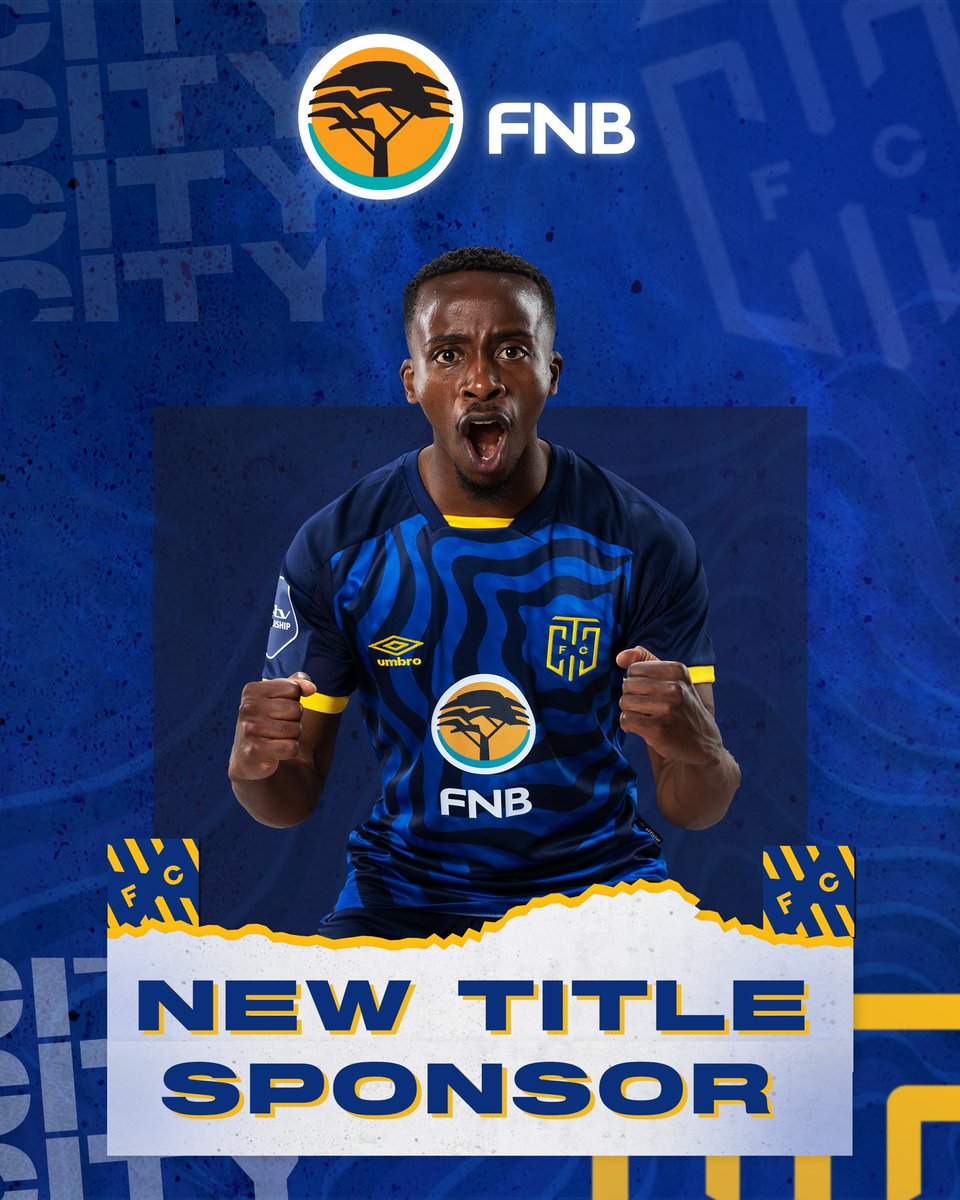 CapeTownCityFC's tweet photo. Cape Town City Football Club are proud to announce our new Title Sponsor @FNBSA

City joins the Bank of #TheChangeables! https://t.co/yy5J9GPeqQ