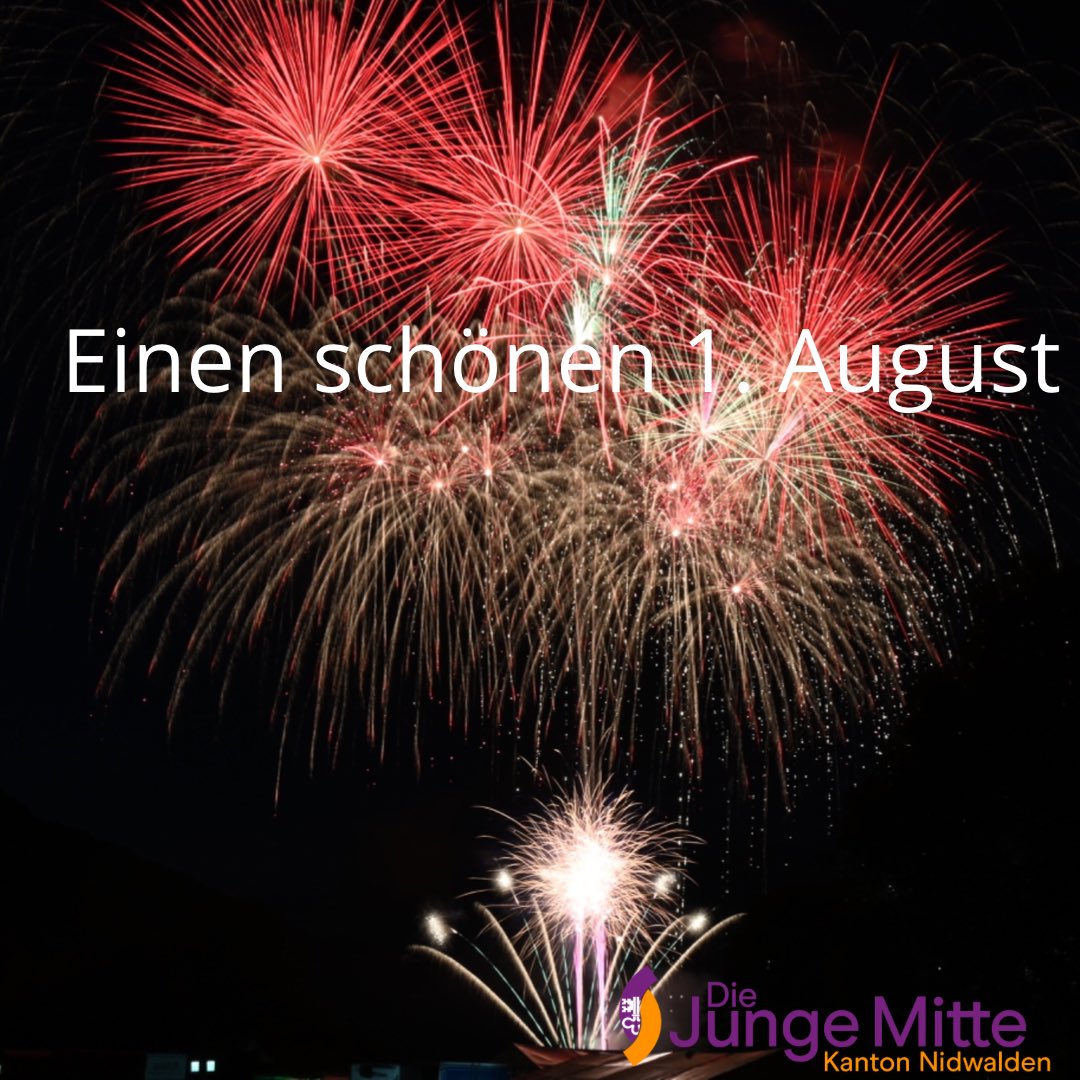 Die Junge Mitte Nidwalden wünscht allen einen schönen 1. August🇨🇭