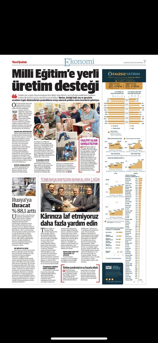 Dile kolay neredeyse iki yıldır bir farkındalık projesi olarak başlattığımız <a href="/FaizsizYatirim/">Faizsiz Yatırım</a> bültenini çıkarıyoruz. 🚲🚲🚲

 Bugün 💯. sayıyı çıkardık. “Varlıkların nasıl değerlendirileceği” tartışmaları henüz daha başlamamışken alternatifleri göstermeye çalıştık.