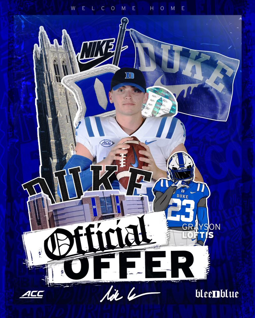 GrayQB12's tweet photo. Makes it official #BleedBlue23 #WhyNotDuke https://t.co/57g4TdGaUL