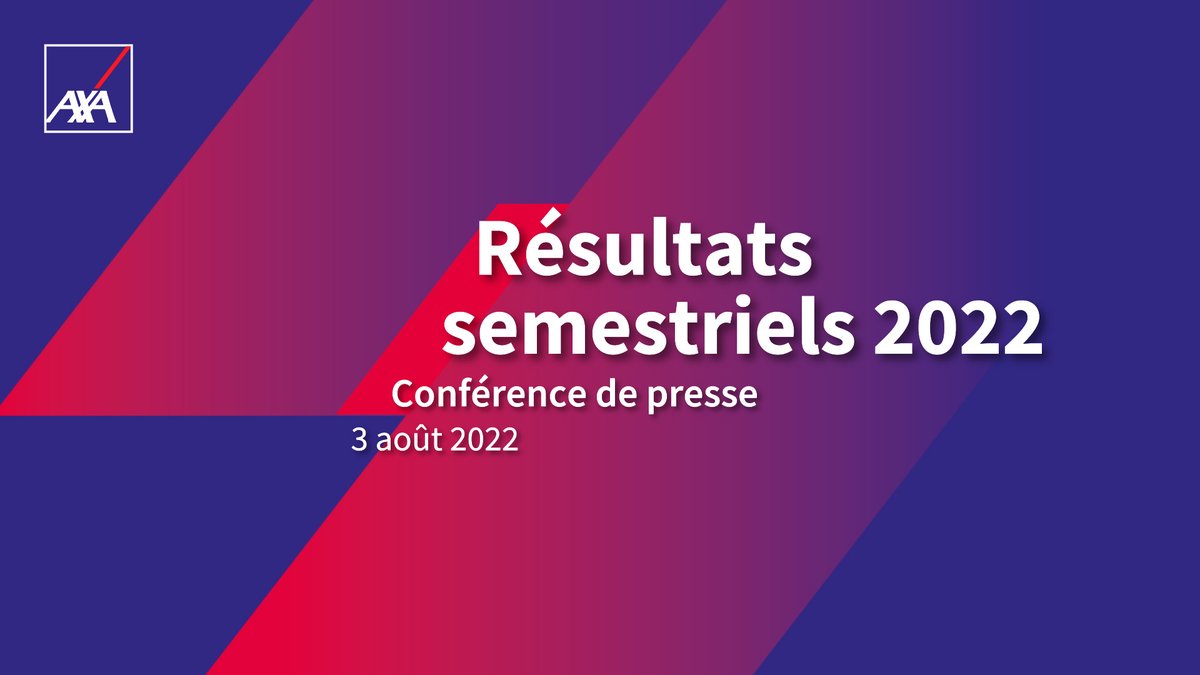 #AXA publiera ses résultats semestriels 2022, le mercredi 3 août à 7h (CEST). Suivez la conférence de presse téléphonique en direct à partir de 9h sur axa.com. 

#AXAResults