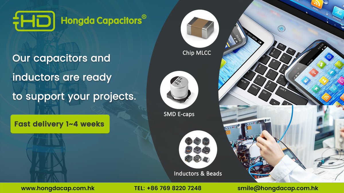 HongdaSmile's tweet photo. Our Hongda capacitors and inductors are ready to support your projects.
We keep regular stock for most of parts.
Fast delivery 1~4 weeks

#capacitors #inductors #fast_delivery #Manufacturer_in_China https://t.co/iG1NAISCvg