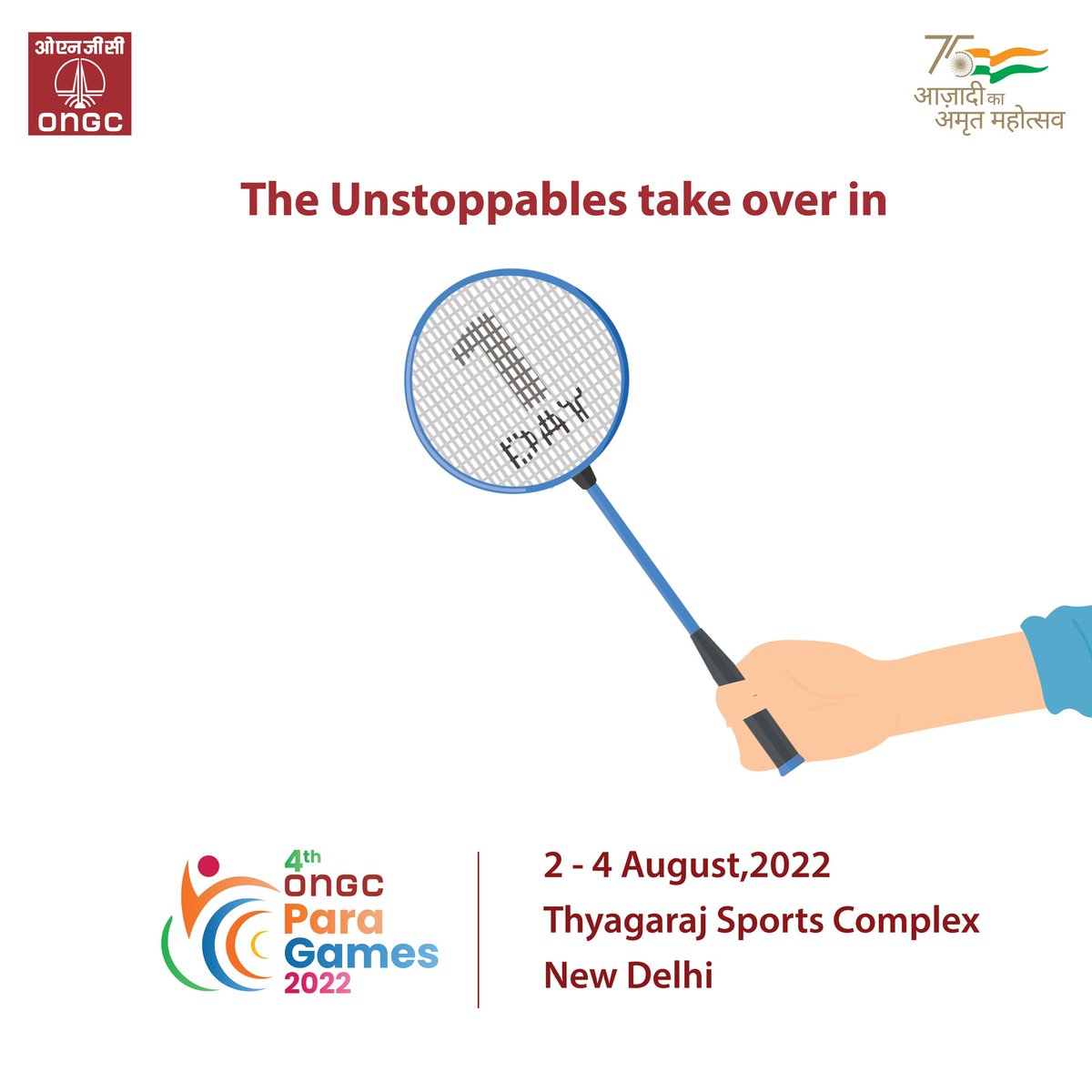 ONGC_'s tweet photo. #ONGC #4thParaGames 
Just a day to go before the specially abled sportspersons of Oil &amp; Gas industry rewrite the definition of ‘possible’. 
Get ready! 
#YouAreEnergy
#ONGCParaGames
#ParaGames

@PetroleumMin @HardeepSPuri @Rameswar_Teli https://t.co/J0hwL1cIZy