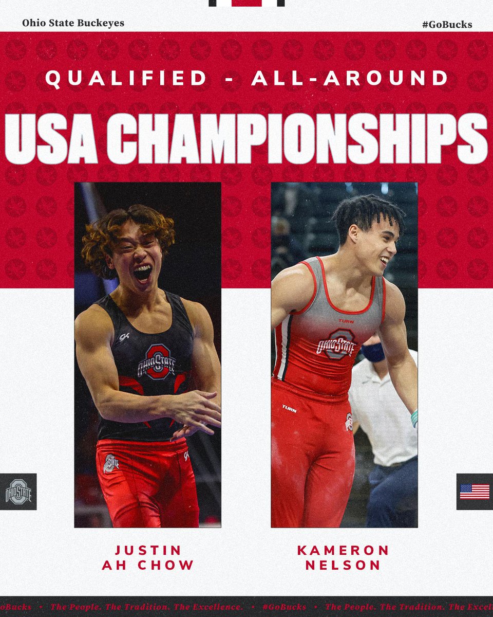 OhioStateMGYM's tweet photo. Both @JustinAhChow and @MaangoF are headed to the USA Championships later this month to compete in the all-around! Congratulations!!

#GoBucks https://t.co/tJRxk3Udht