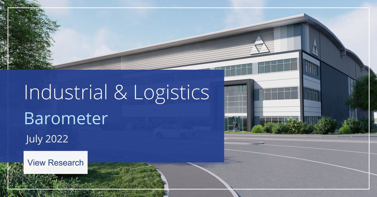 Our latest industrial research is here, check out our ‘Industrial &amp; Logistics Barometer - July 2022’ to get the latest overview of the UK industrial &amp; logistics occupational and investment activity. 📖📊

View ➡️ ow.ly/Gmlw50K8tkL

#industrialrealestate #industrialproperty