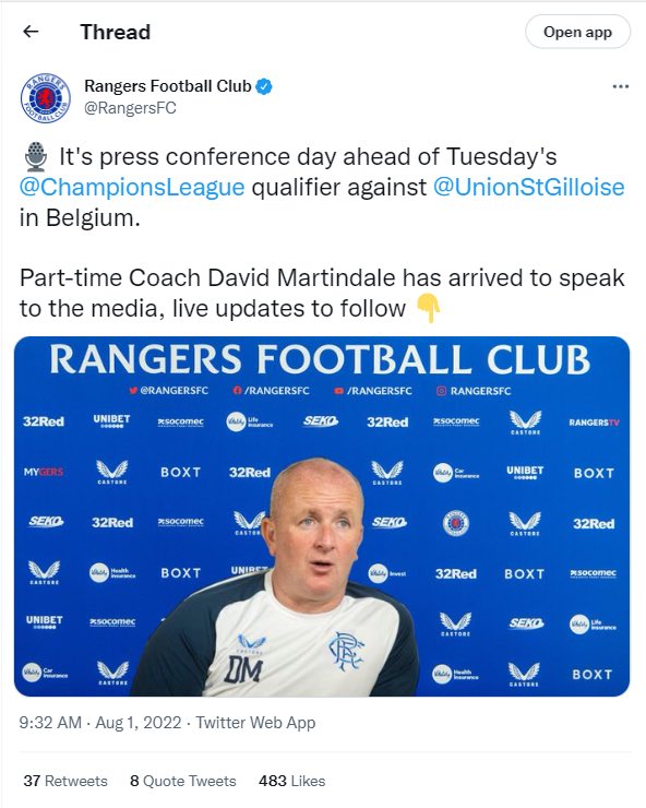 What the actual fuck? Sevco’s deleted tweet fi this morning, wits actual going on in this league?