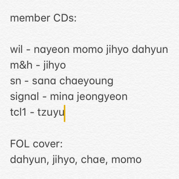 HappyBeamPH's tweet photo. wts lfb ph

• twice unsealed albums

fol - 100 ea
signal, tcl1, wil - 170 ea
the rest - 150 ea

– on hand
– common inclu: sticker, postcard, lyrics, clear card etc. (if applicable)

tags nayeon jeongyeon momo sana jihyo mina dahyun chaeyoung tzuyu pc photocard https://t.co/5SWhDu0B9Q