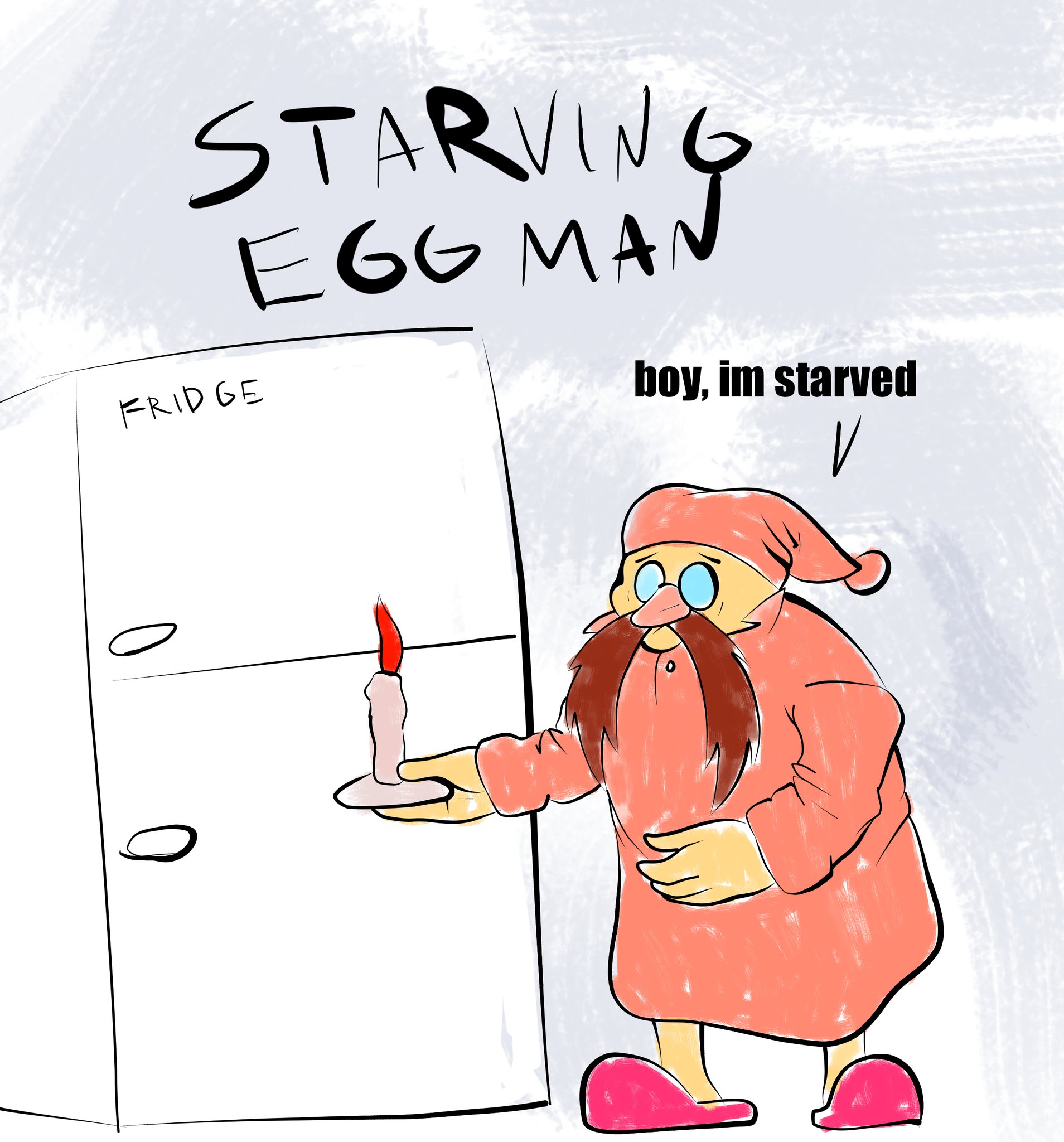 starved eggman enjoys some fried chicken 
