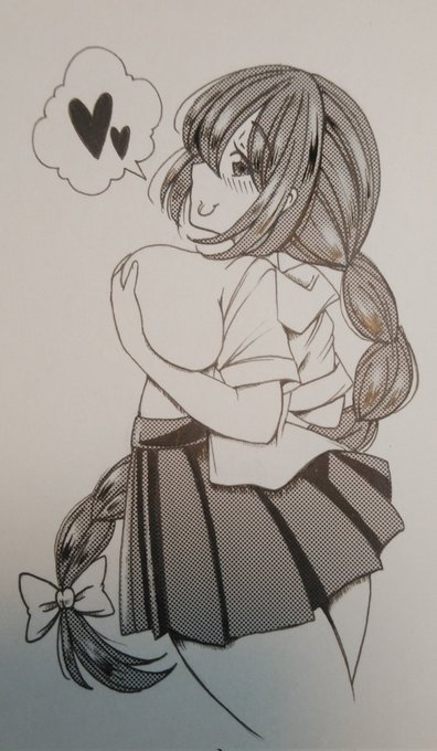 ラフの学生姿の夢美先生なのです(*'ω`*) 