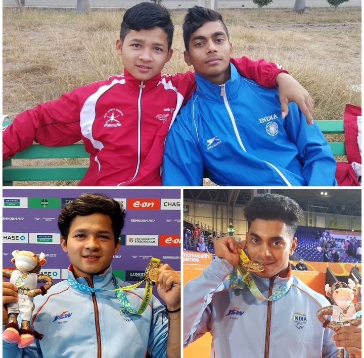 Thank you boys for making our country feel proud🙏
The journey they travelled so far is now witnessed by whole world🌏
#CWG2022
#GoldMedal 
#AchintaSheuli #JeremyLalrinnunga