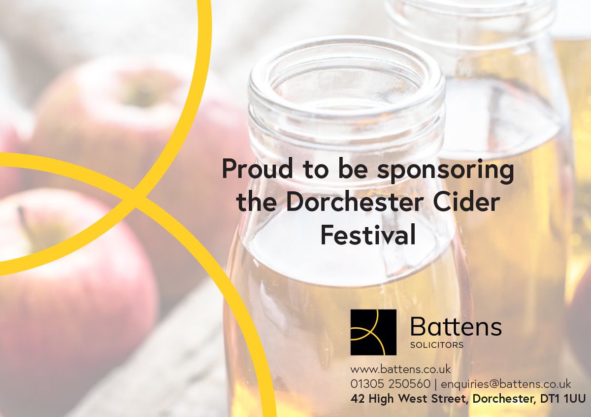 DorchCiderFest's tweet image. Many thanks to @BattensSol – an Official Sponsor of Dorchester Cider Festival 2022 🙌