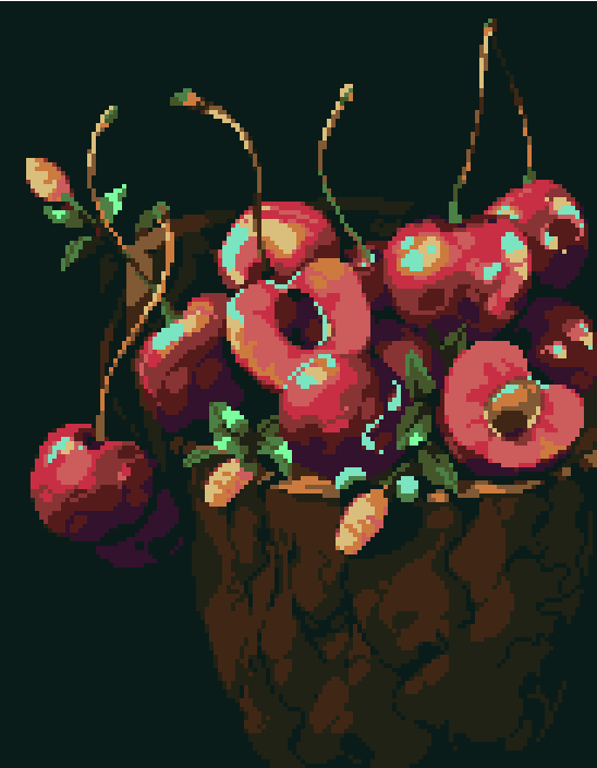 clarigaricus's tweet image. pixel art still life