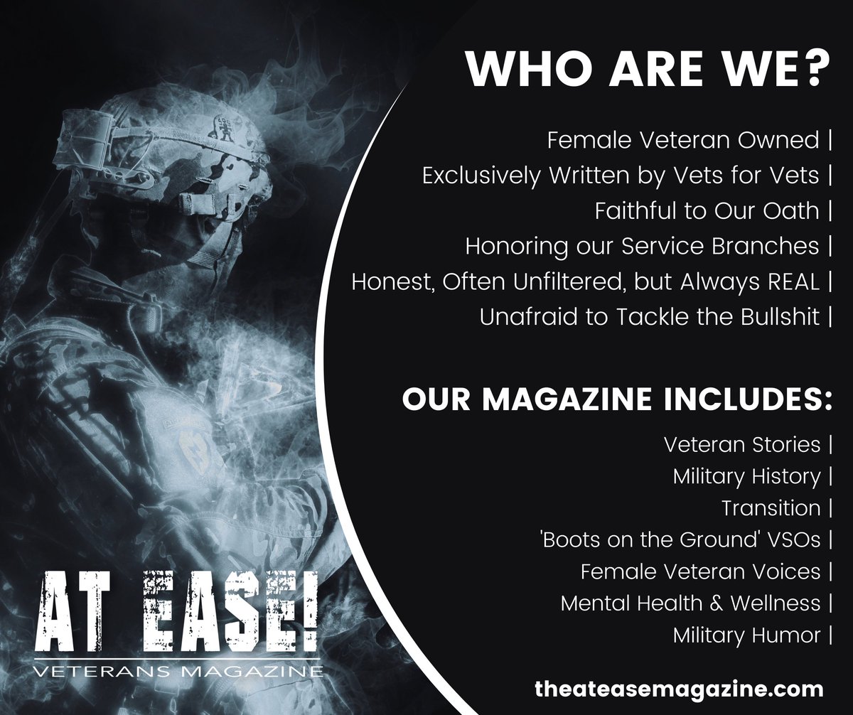 AT EASE! Veterans Magazine tweet media