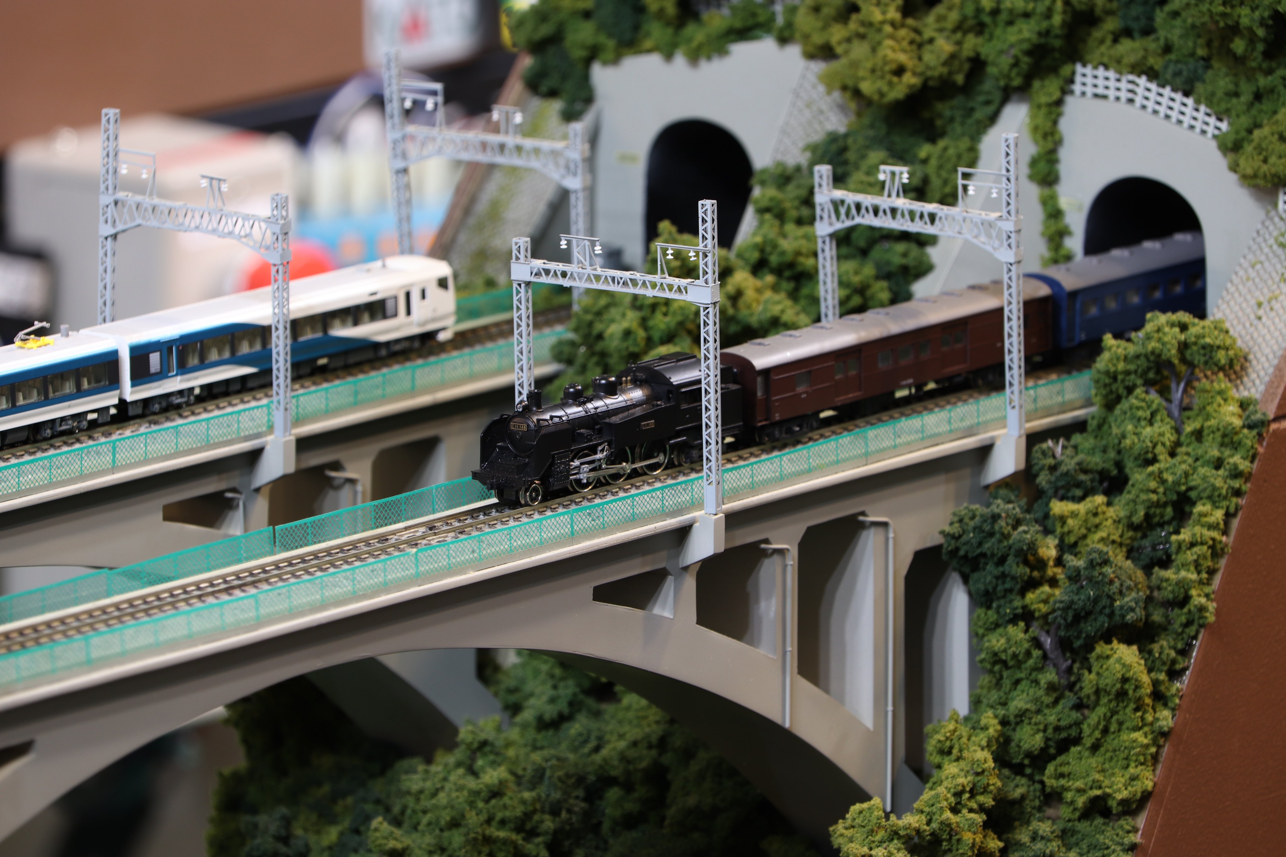 nob_narley様 松本電鉄 奈良井川橋梁ローカル線鉄道ジオラマN
