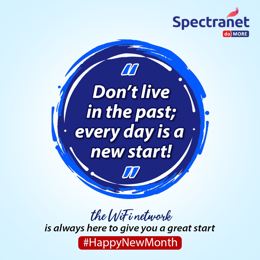 Spectranet_NG's tweet photo. Even if you didn't achieve all your goals in July, you can start afresh and make August super!
Wishing you the very best in all your endeavors. You deserve great things.
#HappyNewMonth #StayForwardLooking #SpectranetWiFi #DoMore #MondayMotivation https://t.co/XmhrNFBZLR