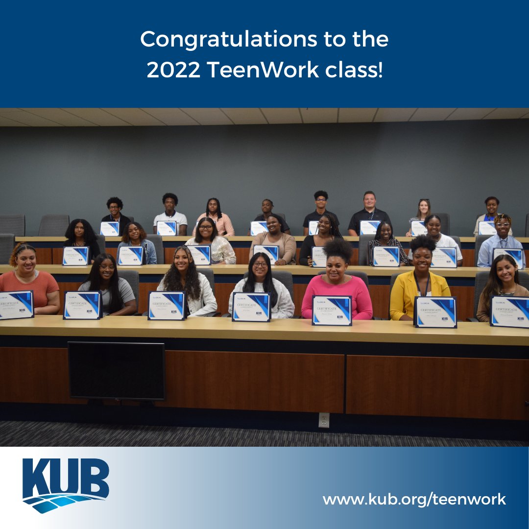 KnoxKUB's tweet photo. Congratulations to the 2022 TeenWork class on completion of the program! We can't wait to see all the great things you accomplish! Learn more about TeenWork at https://t.co/cnHpZCYVoY. https://t.co/nGx0UZygDl