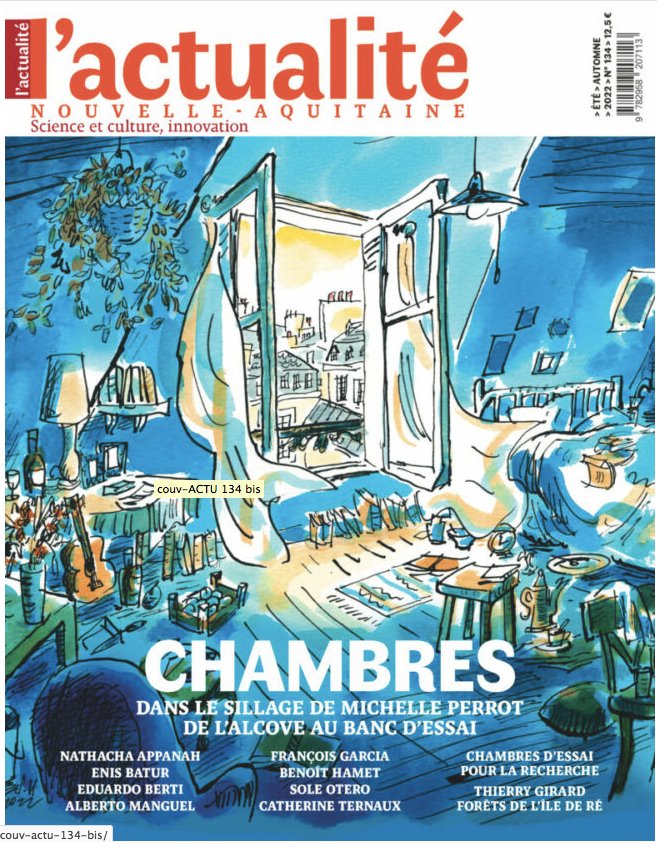 florent_nathan's tweet photo. Nouveau numéro de @Actu_NvlleAq, sur la thématique des chambres ! 🏠
Explorez ce concept aux multiples applications, tant en histoire qu'en sciences ! https://t.co/S1Ga4g6dT6