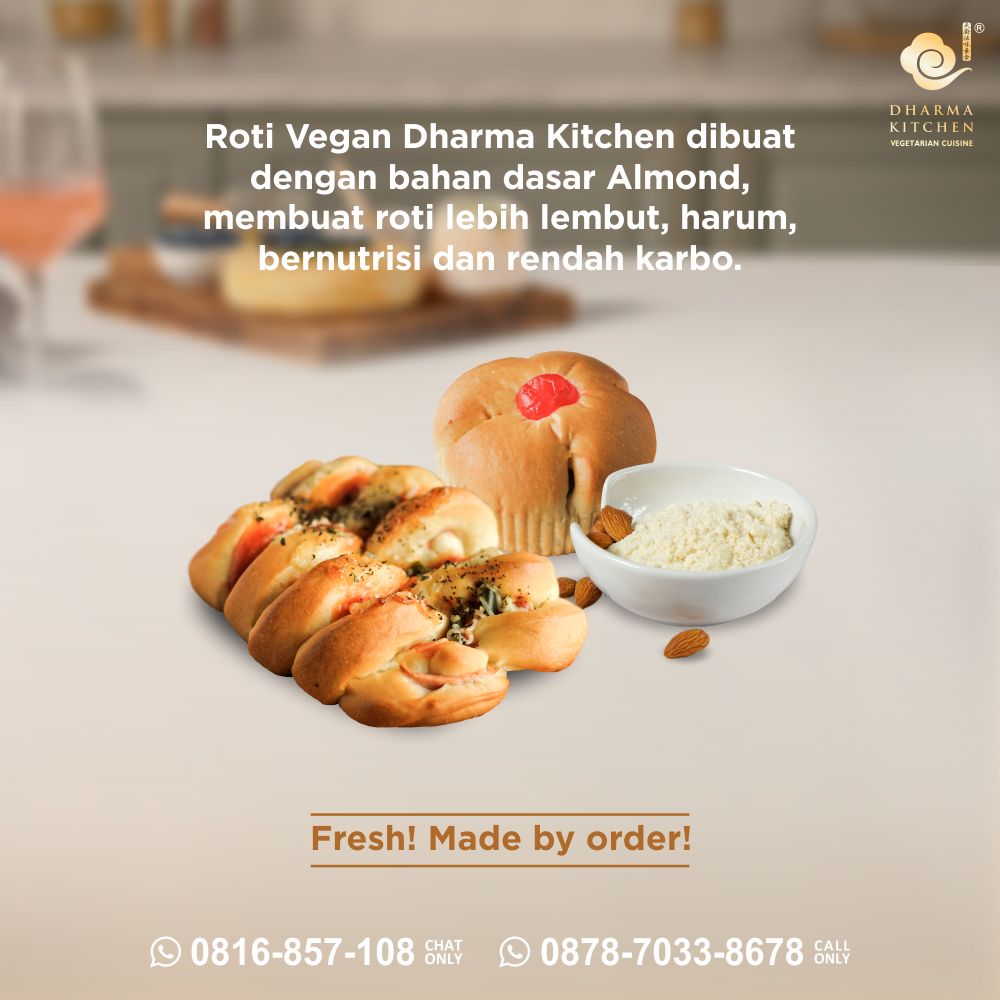 Dharma_Kitchen's tweet photo. GOOD NEWS!🎉 Open Pre-Order VEGAN BREAD untuk pengambilan di Pluit, Jelambar, Sunter &amp; Gading Serpong.

Hubungi:
☎ 0816-857-108 (WA Chat)
📱 0878-7033-8678 (WA Call)
📞 021 6618302

#rotivegan #rotivege #rotivegetarian #rotialmond #rotisehat #glutenfreebread #veganjakarta #vege https://t.co/OPFOq0jkKj