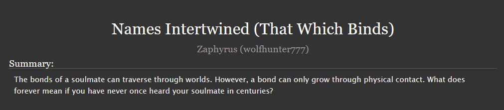 wolfhunter7771's tweet photo. A #xiaother soulmate AU written for #ficwip5k
Word count: 4023
https://t.co/yn4D9ATTRH https://t.co/jJxy8Q9k2v