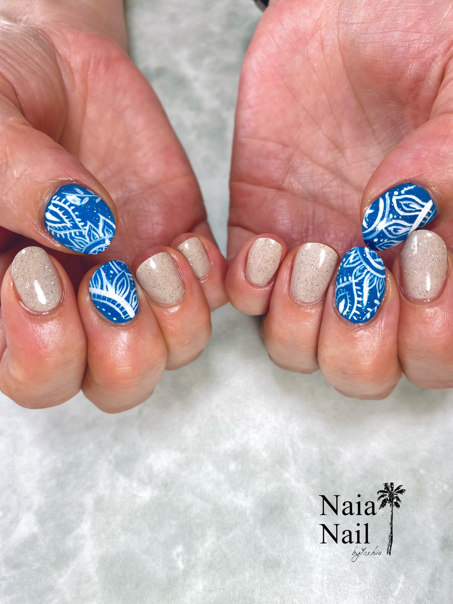 Naia Nail ナイアネイル 小田急相模原 お持ち込みデザイン アートのオーダー嬉しいなっ 楽しく描かせて頂きました オダサガ 小田急相模原 ペイズリー ペイズリーネイル オダサガネイルサロン ジェルネイル 座間 相模原 相武台前 相模