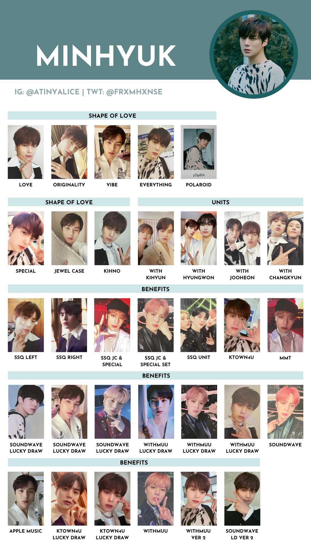 MONSTA X ミニョク SHAPE of LOVE Universe トレカ briana 🍒 on X: 