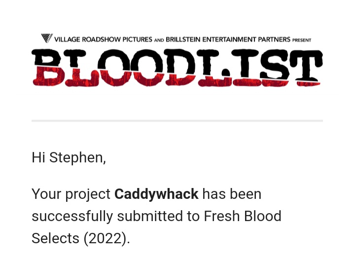horrormaster01's tweet photo. Thanks to @MrSebastienB I was able to submit to #bloodlist good luck to everyone who enters. Looking forward to seeing the selects on Halloween. Thanks to @Coverfly and @fadeinsoftware
#horror #writer #Halloween #bloodlist #coverfly #screenplay #2nddraft #fadein https://t.co/jkIJ5MoKsj