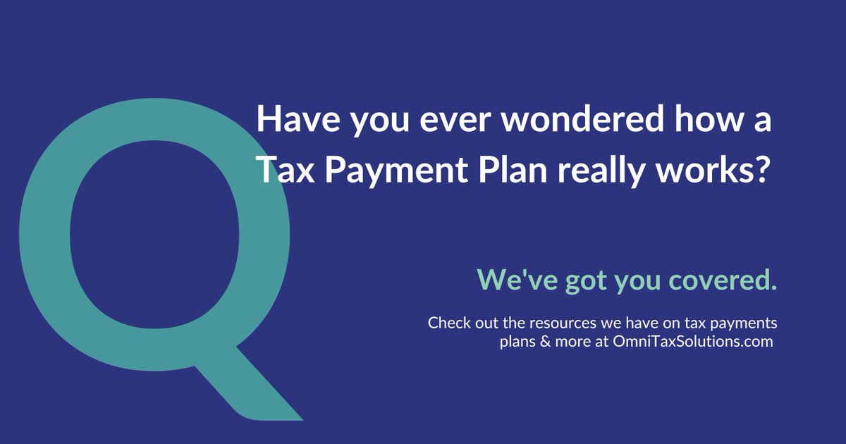 omnitaxsolution's tweet photo. Have you ever wondered how a tax payment really works?

Well, we've got you covered. 

Check out the resources we have on a tax payment plan and more by going to our website https://t.co/PuavYvh8Dm

#tax #IRS #taxrelief https://t.co/CLZqnLzlVm