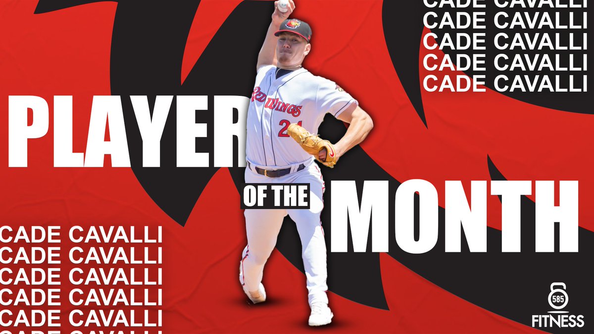 Cade Cavalli💈 earns himself the <a href="/585Fitness/">585 Fitness</a> Player of the Month!!

15.2 IP, 7 H, 1 R, 3 BB, 16 SO