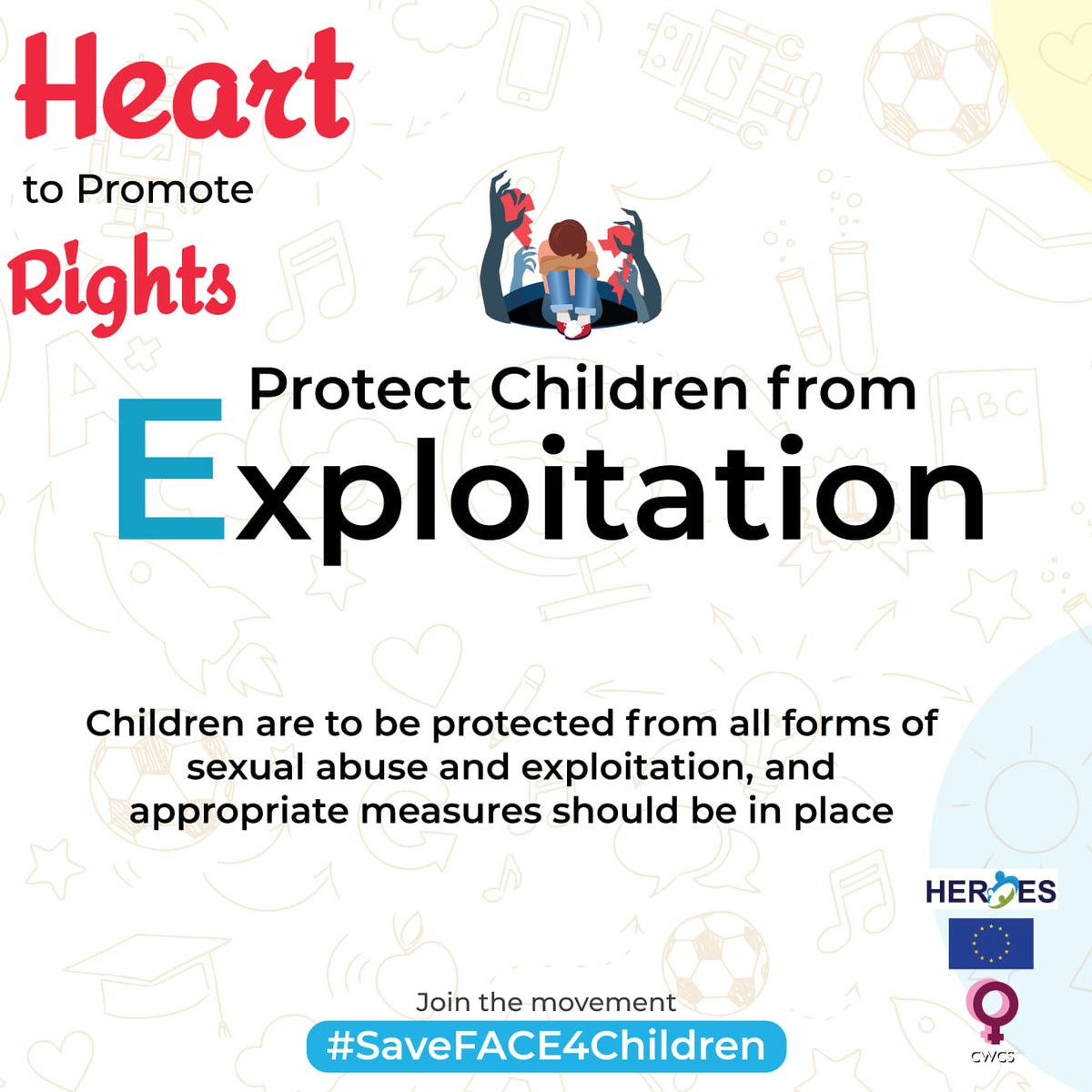 heroes_fct's tweet photo. 📢#SaveFACE4Children📢
🔵Mission:
To promote child rights and protect children from sexual abuse, exploitation and trafficking.
🟢Vision:
To have a world free from child sexual abuse, exploitation and trafficking where children can grow up happy, healthy and safe. #Heroes4All https://t.co/5jqLywwgwd