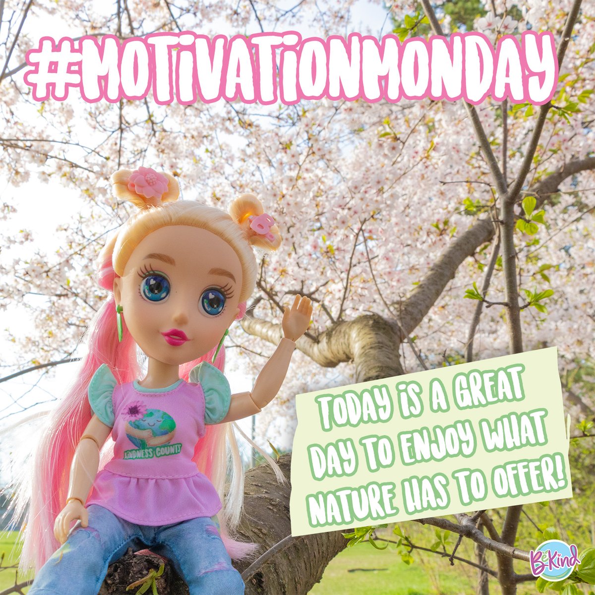 bkinddolls's tweet photo. We feel extra #Motivated this Monday! Today's the perfect day to head outside and enjoy what nature has to offer 🍃  #MotivationMonday #Ecofriendly #bekinddolls #ecofriendlytoys #greatforkids #summer2022 #summers https://t.co/aDJKSdhIhj