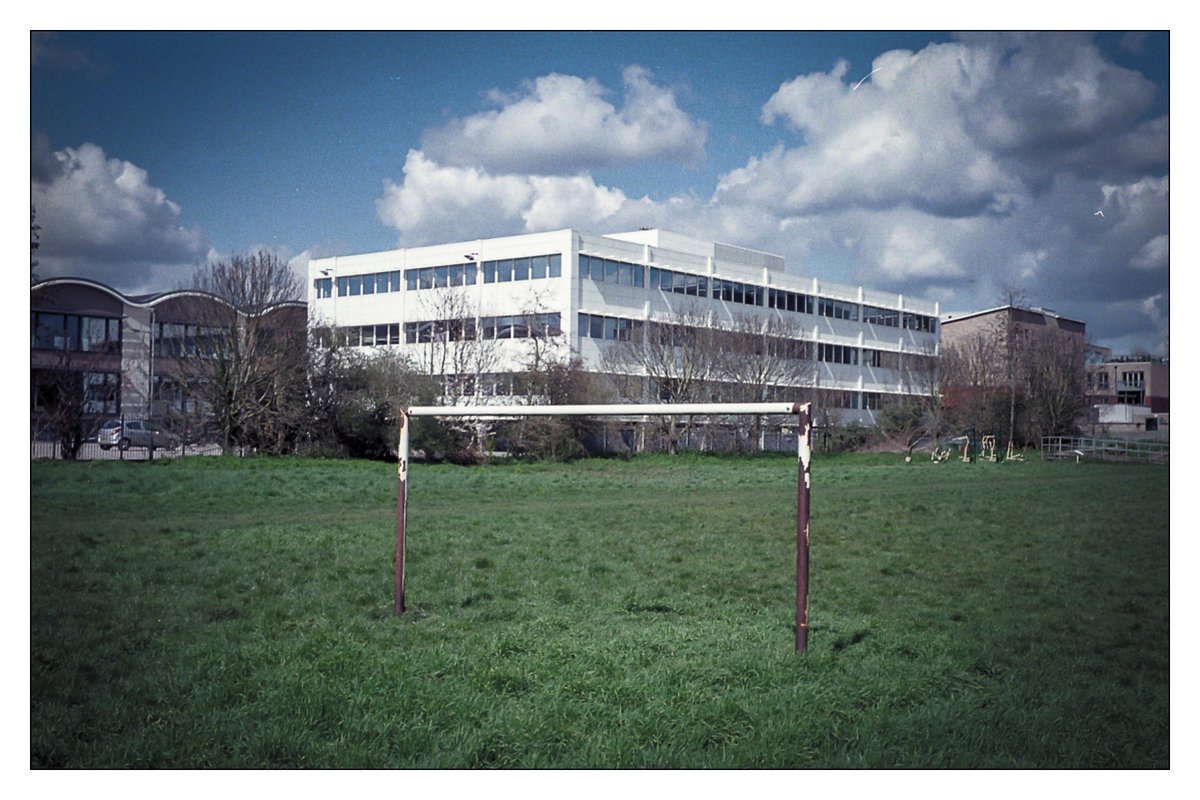 Rusting #goalposts on #LogansMeadow in #Cambridge, UK #canontelemax #kodakultramax