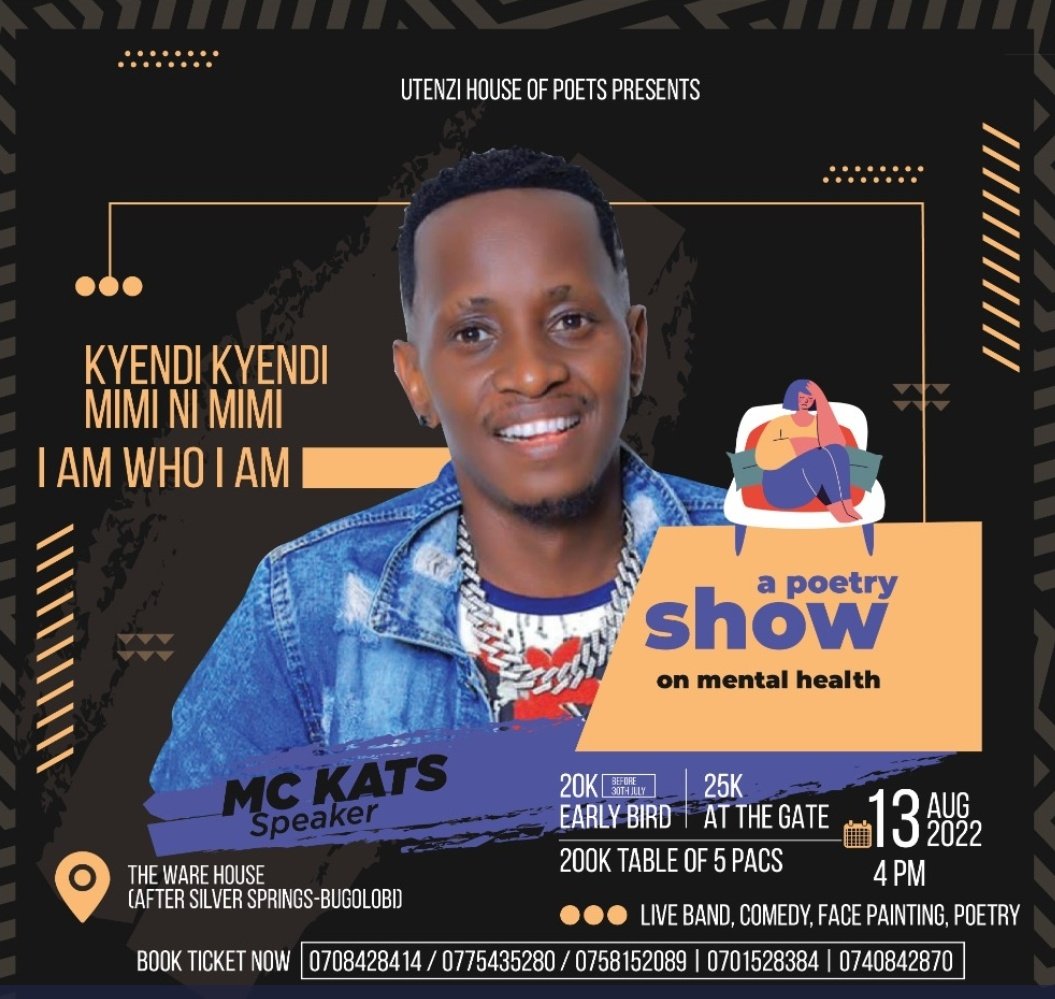 artsglo's tweet photo. #LoadingEvent
On the 13th of this month, @UtenziHouse will be hosting @mckatsug as a speaker at their poetry show themed #KyendiKyendi
#poetry #openmic #livestage https://t.co/bIhN2lhpwh