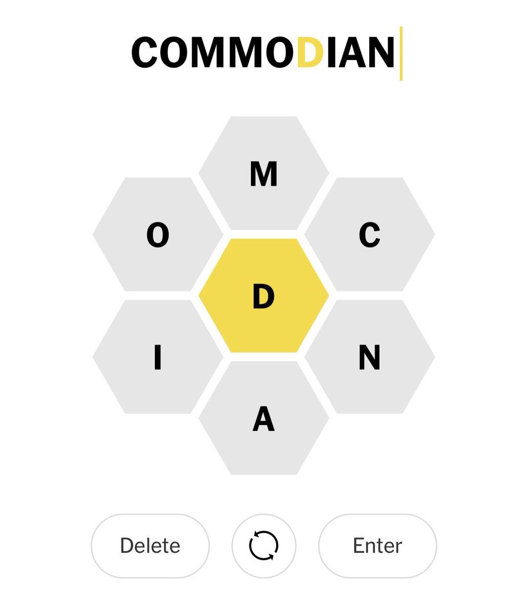 .<a href="/NYTBFANGRAMS/">NYT Spelling Bee Fangrams</a> COMMODIAN: An entertainer that solely deals in toilet humor.