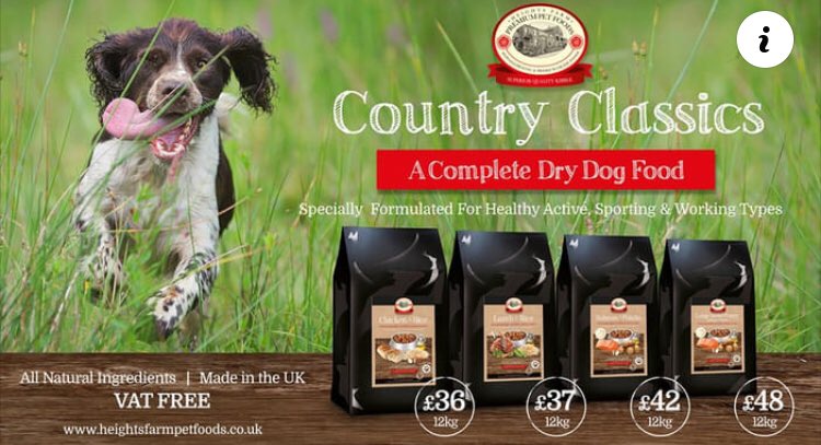 Heightsfarmstef's tweet photo. 💥 Introducing "Country Classics" 💥

Our brand new food range from Heights Farm Pet Foods. “Country Classics” a complete Hypoallergenic dry Dog food, free from Wheat Gluten with a high meat content and only quality natural ingredients. 
healthy active, sporting and working types https://t.co/tHwtStEgTT