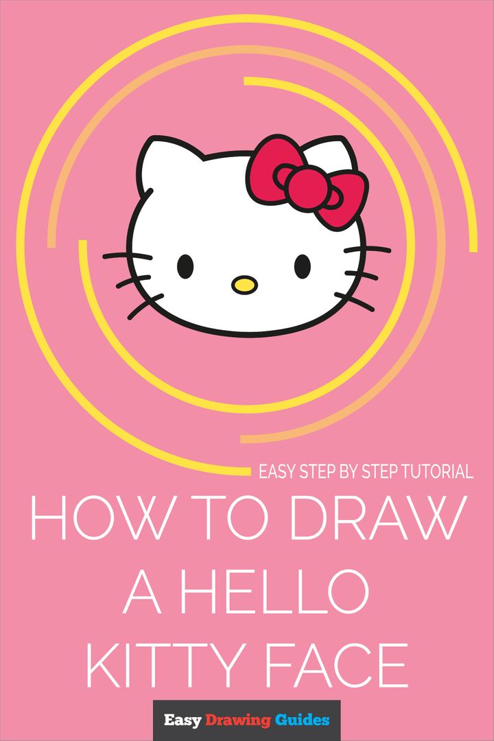 Step By Step Hello Kitty Drawing For Kids, Tutorial, by Drawing For Kids