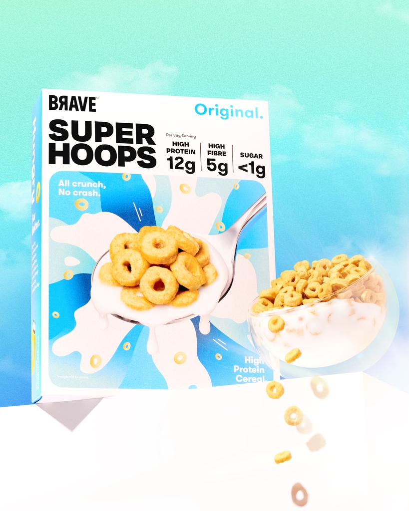 What do Original SUPER HOOPS taste like? Biscuit + vanilla + crunch 🔥⁠ ⁠ And they're not just ridiculously delicious:⁠ ⁠ 💪 High protein, low carb⁠ ⚡️ Long-lasting, no-crash energy⁠ ❌ No sugar, no grains, no soy, no whey⁠ ⁠ #cereal #healthybreakfast #nograins #nosugar