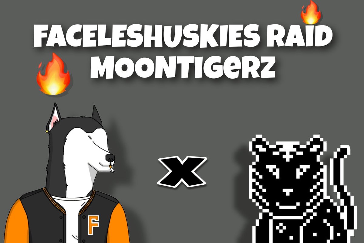 Faceless Huskies (@faceleshuskies) on Twitter photo Faceleshuskies X MoonTigerz
Faceleshuskies are raiding <a href="/moontigerzNFT/">MoonTigerz</a> twitter and reason to follow them is because who ever follows them through this post get WL all you have to do is
โ
๏ธ Follow <a href="/moontigerzNFT/">MoonTigerz</a>
โ
๏ธ Like & RT
โ
๏ธ Dm them and say Hi from Huskies
#NFTs #NFT Faceleshuskies X MoonTigerz
Faceleshuskies are raiding <a href="/moontigerzNFT/">MoonTigerz</a> twitter and reason to follow them is because who ever follows them through this post get WL all you have to do is
โ
๏ธ Follow <a href="/moontigerzNFT/">MoonTigerz</a>
โ
๏ธ Like & RT
โ
๏ธ Dm them and say Hi from Huskies
#NFTs #NFT