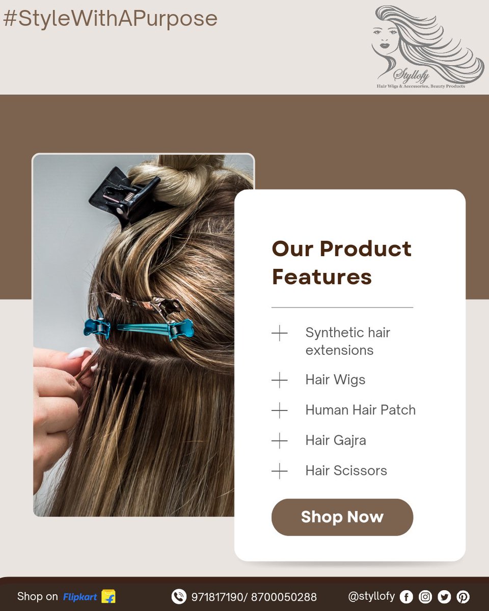 styllofy's tweet photo. #Styllofy #stylewithapurpose
You can now buy our products at Flipkart, the link is in the bio.
.
.
Pick your favourites from Flipkart:
https://t.co/dGf1RcDY4Q
π±: 9718172190/ 8700050288
π: Main Market, C Block, Khajuri Khas Delhi - 1100094
#Hairextension #wigs #hairstyle https://t.co/xh3kHta5m1