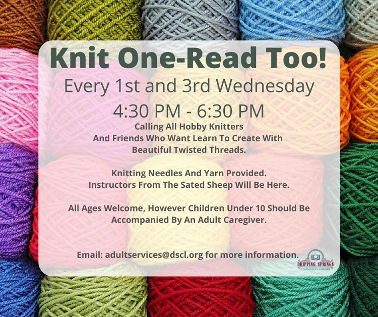 DSCLibrary's tweet image. DSCL-Register here: dscl.assabetinteractive.com/.../knit-one-r…  Thank you to The Sated Sheep !