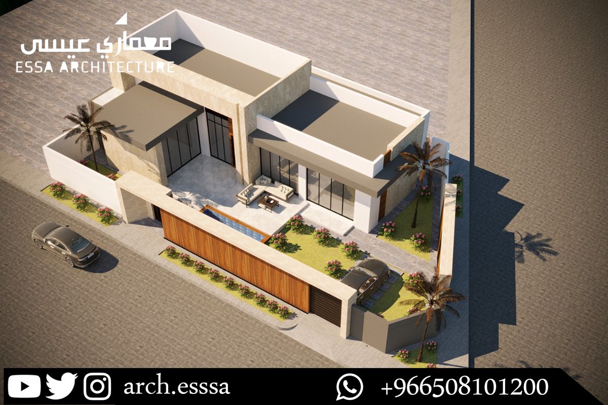 archesssa's tweet photo. من أعمالنا - شاليه - تحفة فنية 

_ مساحة ارض 455 م 

_ الموقع بريدة 

- تصميم L مدروس و مميز لاستغلال الارض بنوافذ واسعة و مناظر طبيعية . 

الواجهات - بروفايل ابيض و رمادي , حجر ترافرتين و خشب معالج https://t.co/8pcH0YrGqM