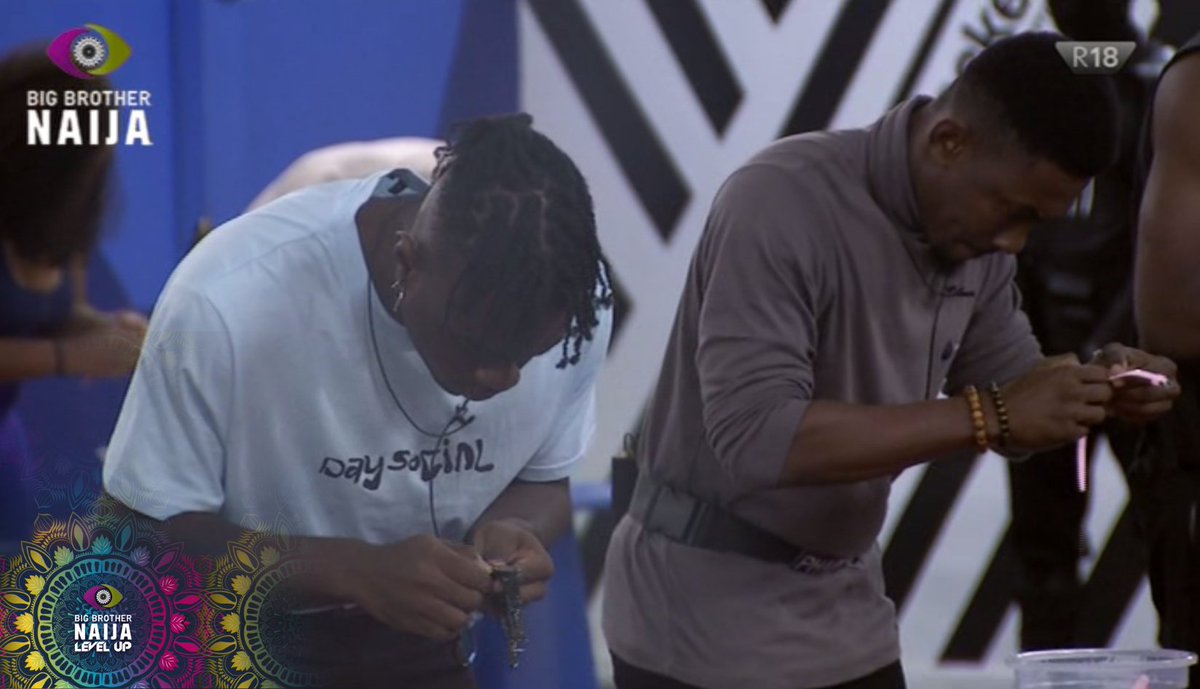 BBNaija's tweet photo. Hands are oily and slippery, but the Game has to be played! 

Catch up on some #BBNaija highlights here 👇🏾 https://t.co/nJoLVEBGSU https://t.co/AhiXnWHzgh
