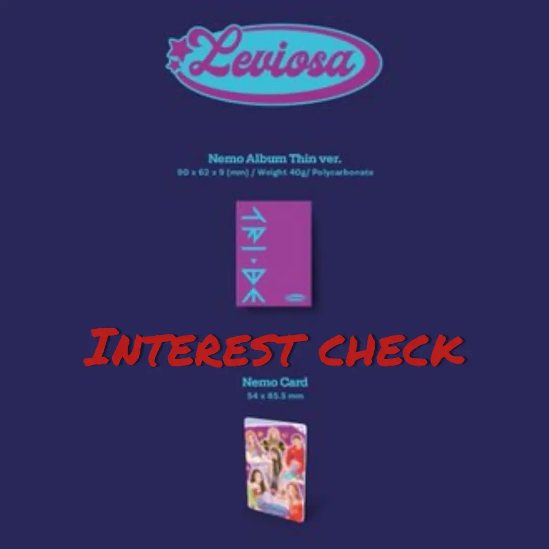 truedaloca's tweet photo. 🚨 G.O TRI·BE LEVIOSA 🚨
NEMO ALBUM THIN VERSION
I'm organizing an interest check GO for the new come-back of TRI· BE !
PRICE: Unknown
🌎EU/WW
❌❌✅✅✅✅
More spot can be opened
Comment or send a message if you're interested
#트라이비 #TRI_BE #LEVIOSA #KISS #TRIBEGO https://t.co/Rv4wpLksAA
