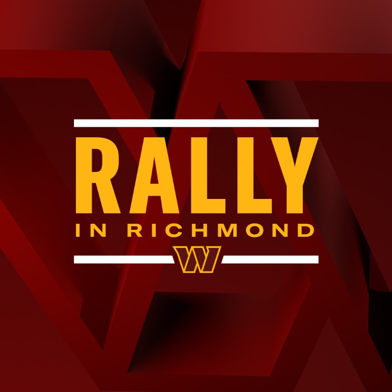 Commanders's tweet photo. We're hosting a rally in Richmond!

Come meet some very special guests August 26th at River City Roll!

RSVP ➡️ https://t.co/0USp2NQNXF