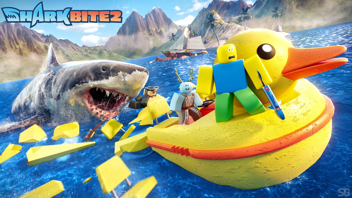 AbracadabraRBLX's tweet photo. Happy August everyone! Whilst testing remains ongoing we are excited to share with you some of the official thumbnails for SharkBite 2! 🦈 https://t.co/yPSqjRugfw
