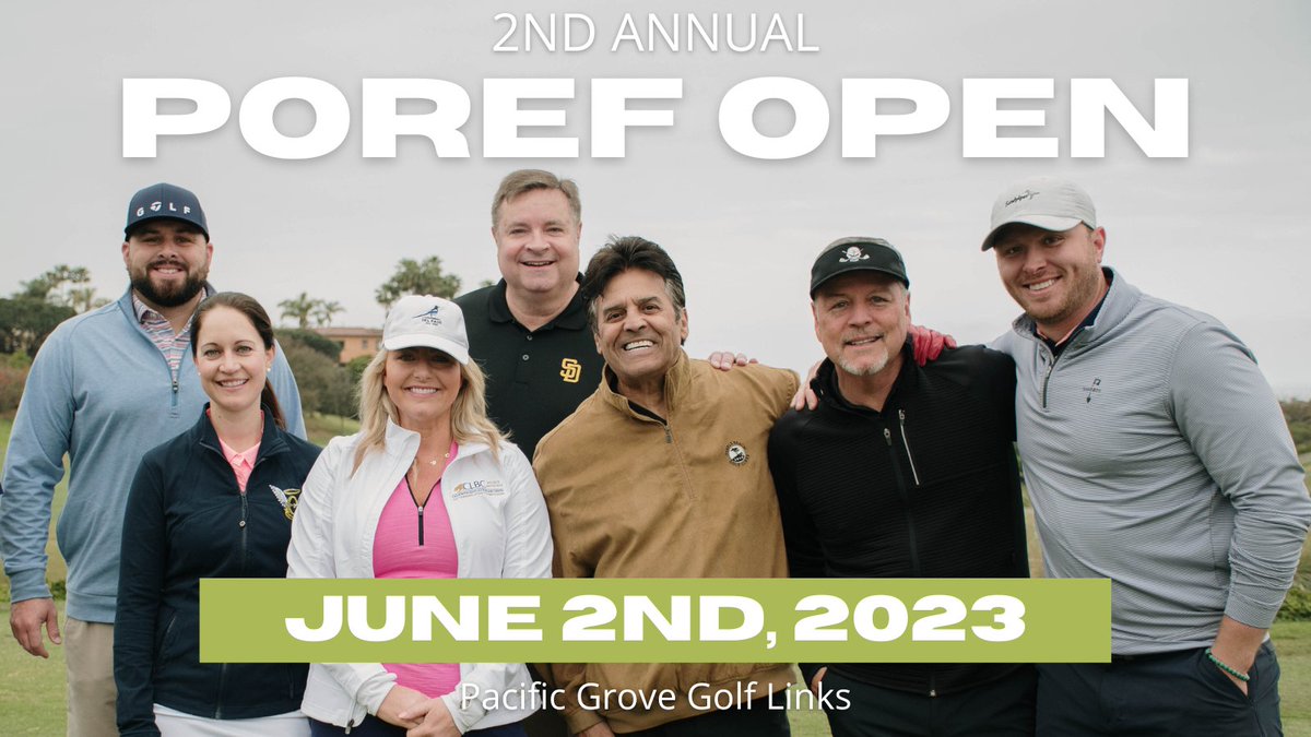 PORACalifornia's tweet photo. It's early we know, but save the date for our 2nd Annual #POREFOpen! Join us on June 2nd, 2023 for a fun day of golf while we fundraise for #POREF Charity! β³ https://t.co/G9ZvF0wgHx https://t.co/ihYRKPvhAY